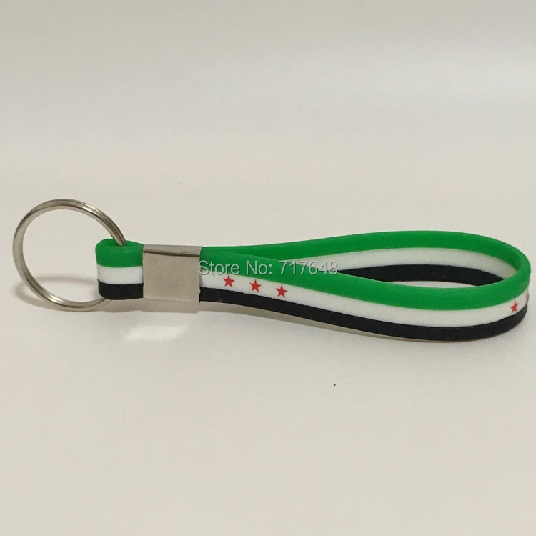 

1pc Syrian keychain wristband silicone bracelets free shipping