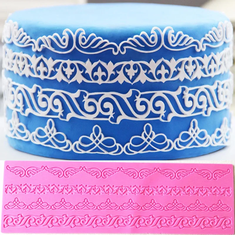 

New Arrival DIY Lace Fondant Silicone Mold Cake Silicone Baking Moulds
