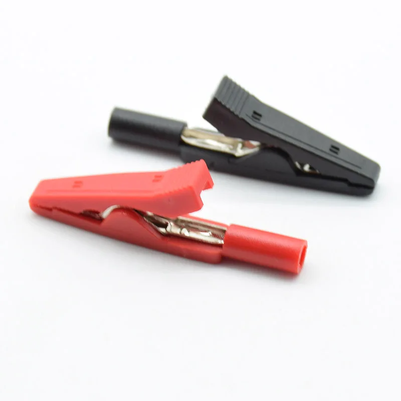 2mm Brass 5 Colors Insulated Mini Test Alligator Clip 2mm female Banana Jack alligator clips,test clip,test hooks clips