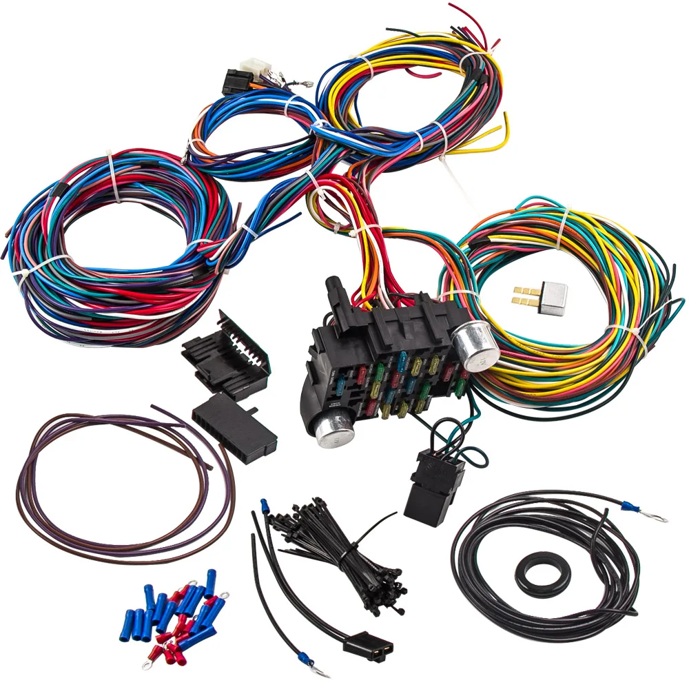 21 Circuit Wiring Harness Hot Rod Universal Wire Kit For Chevy Universal  for Ford Wiring Harness