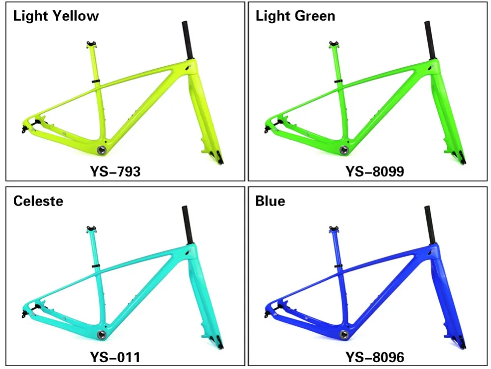 Top Spcycle 27.5er 29er Full Carbon Mountain Bike Frameset T1000 Carbon BSA MTB Bicycle Frame Fork Seatpost Size 15/17/19inch 2