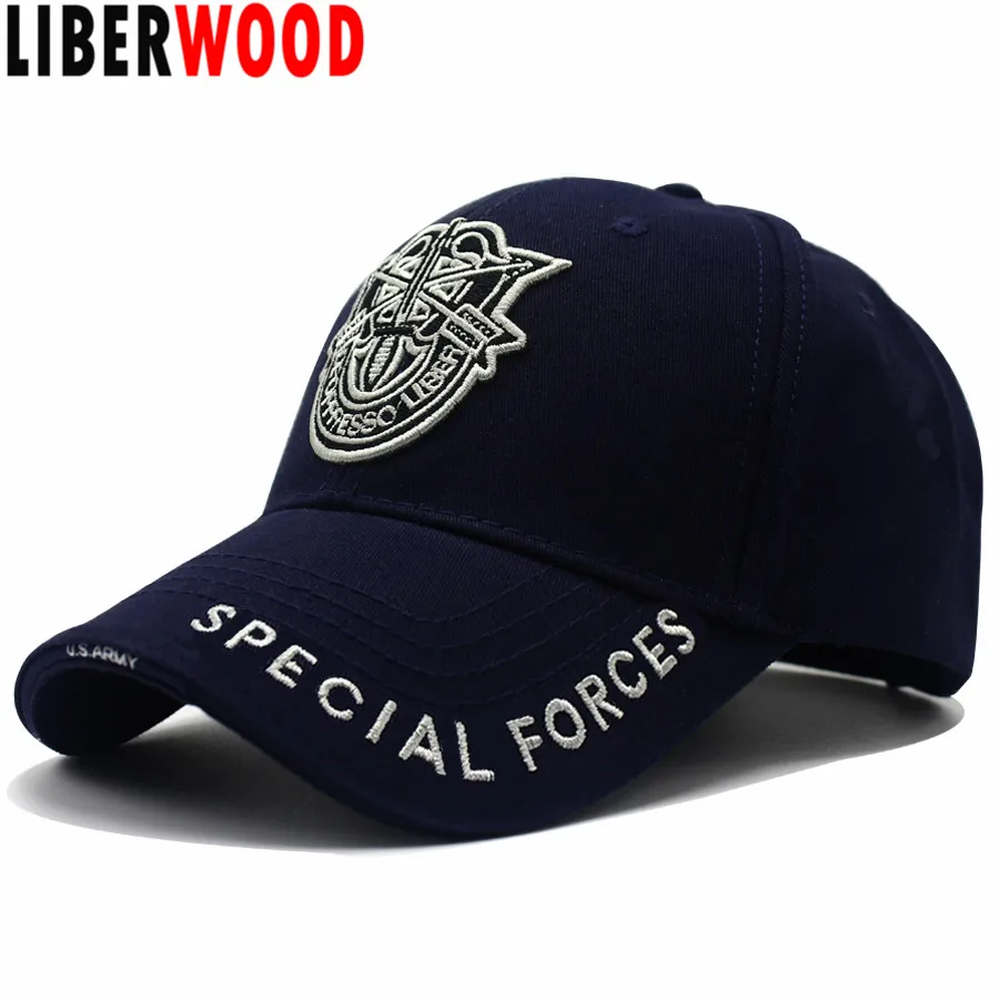 

LIBERWOOD High quality U.S. Army Special Forces SF De Oppresso Liber Embroidered Cap tactical Hat cotton baseball cap Dad Hat