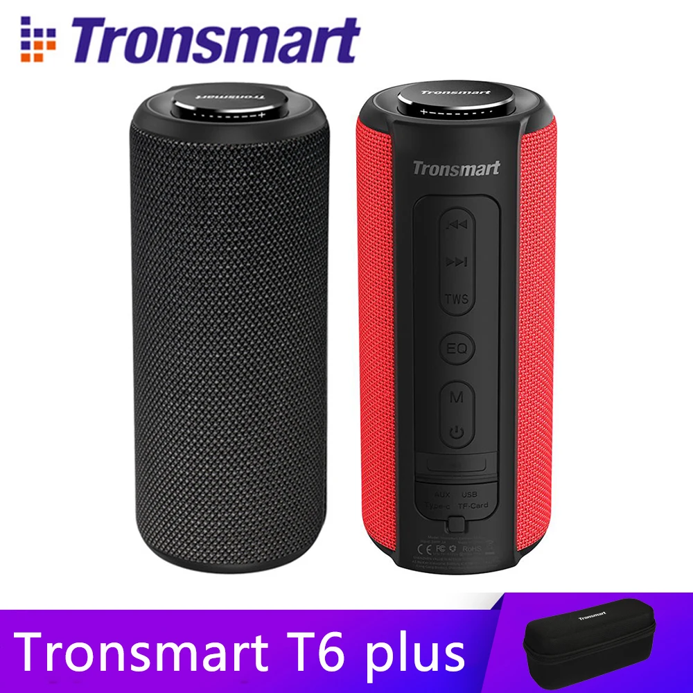 

Tronsmart T6 Plus Bluetooth Speaker 40W Portable Speaker Deep Bass Soundbar with IPX6 Waterproof, Power Bank Function SoundPulse