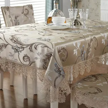 

Europe luxury embroidered tablecloth table dining table cover table cloth Lace fabric table flag coffee chair cover