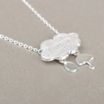 Nube de Arco Iris Cristal Collar Colgante Plata Esterlina 925