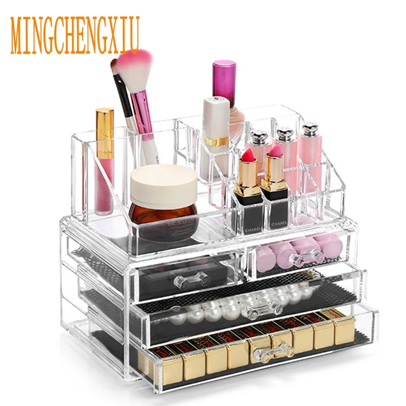 Акриловый Органайзер для косметики с забавным дизайном|makeup organizer|acrylic makeup organizercase