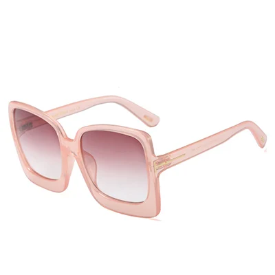 Emosnia, унисекс, квадратные солнцезащитные очки, Modis, негабаритная оправа, Oculos De Sol Feminino,, роскошные женские брендовые дизайнерские солнцезащитные очки, UV400 - Цвет линз: C5 Pink.RedGray