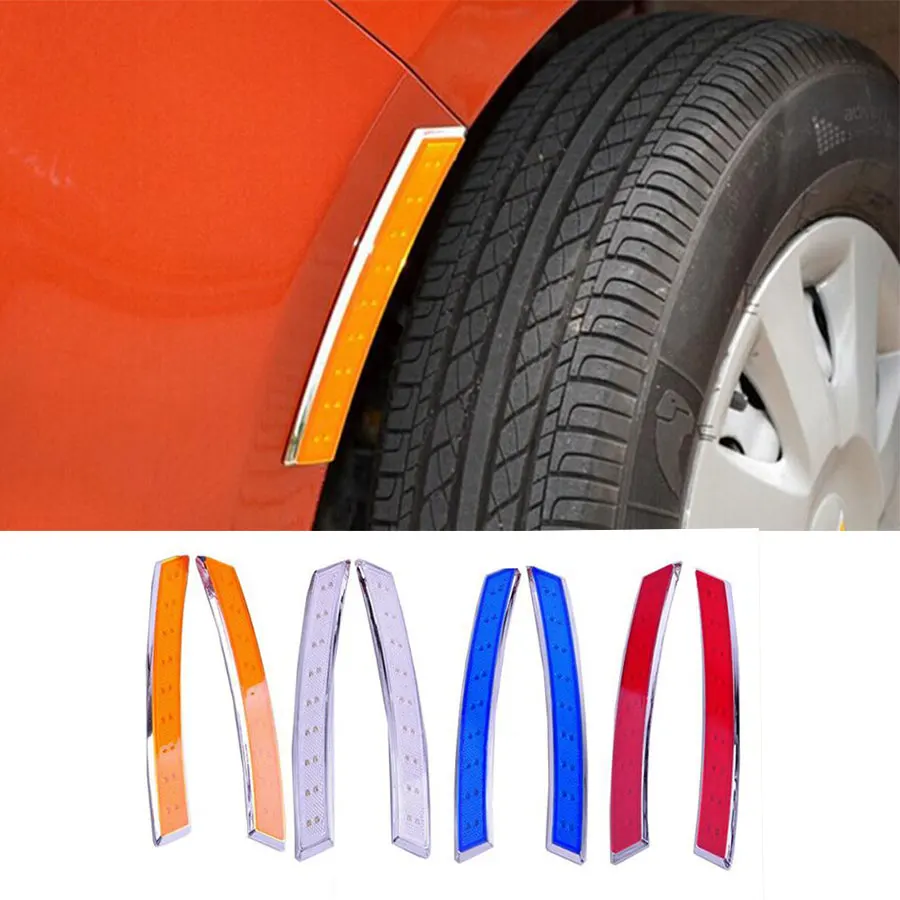 Newest 2 Pcs Universal Carstyling Car Side Edge Plate Leaves Turn