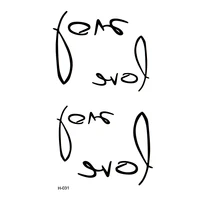 Любовь Английский водонепроницаемый временные татуировки хны Tatto tatuajes temporales наклейки поддельные татуировки maquiagem kopoha tatto - изображение