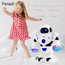 Крутой светодиодный робот игрушка Декор музыкальный робот белый блестящий красивый Крытый танцующий робот Прямая