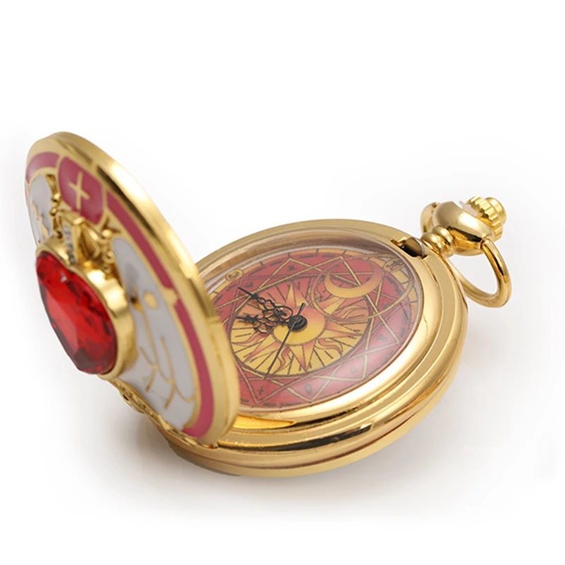 Аниме карты Captor Cardcaptor Sakura Kinomoto звезда карманные часы кулон подарок|Реквизит для