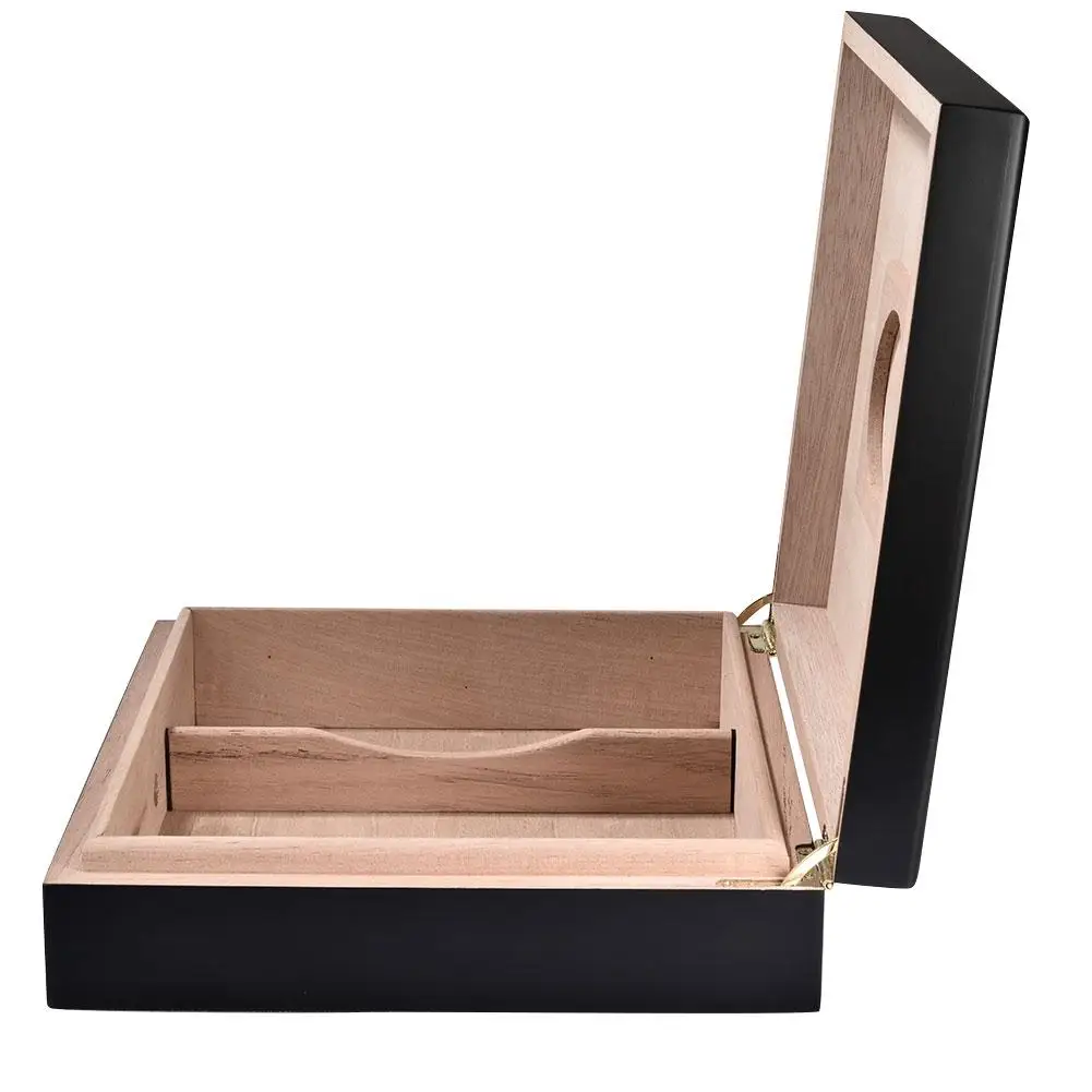 Портативная коробка для сигар из кедрового дерева, Дорожный Чехол для сигар с гигрометром и увлажнителем для сигар
