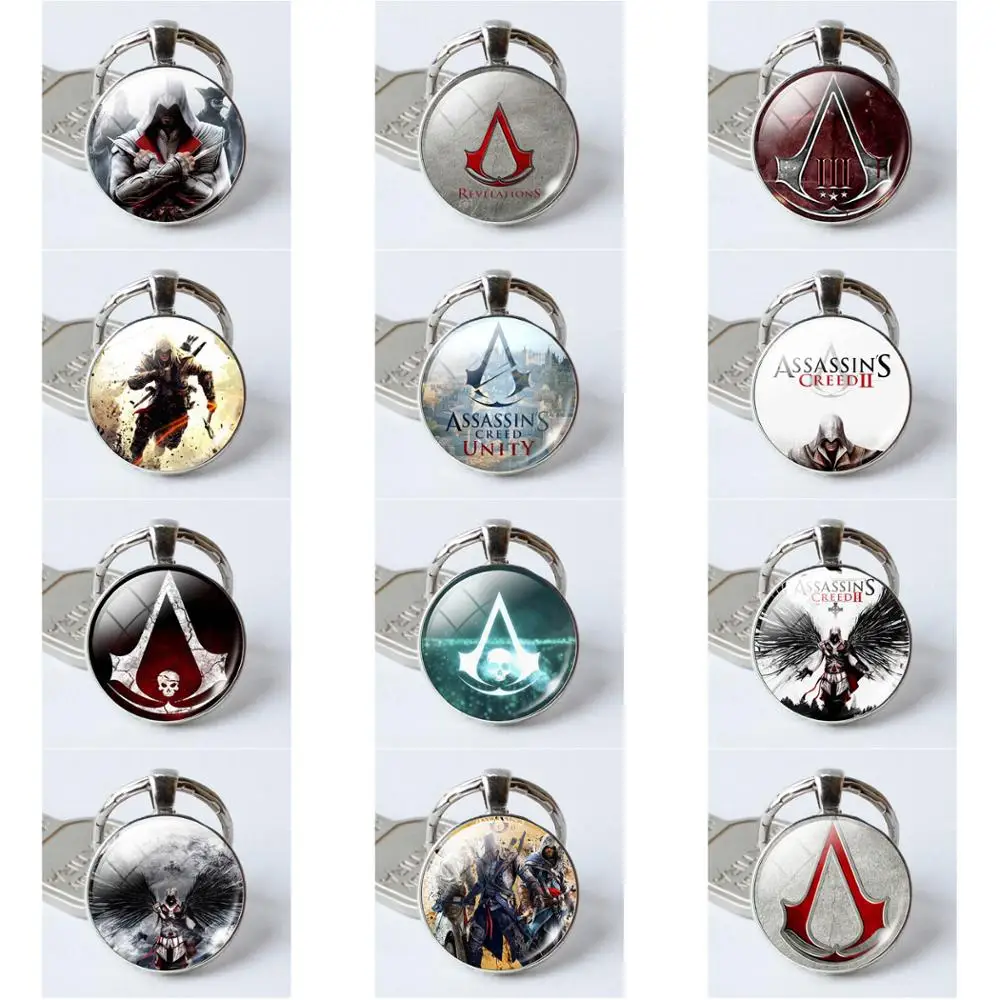 

2019 New Game Assassins Creed Alloy Key Chains Holder Vintage Metal Dog Tags Keychain Keyrings Pendant Jewelry Gift For Fans Man