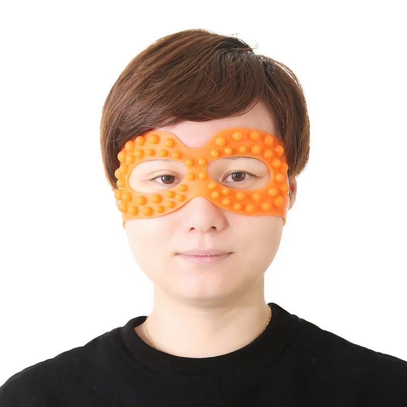 

1Pc Orange 3D Eye Mask Silicone Finger Pressure Massage Eye Mask Cover Tighten Eye Muscle Wrinkle Remove