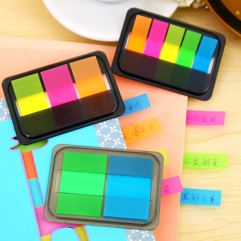 

3PCS Candy Color Memo Pads Office Stationery Sticky Notes Kawaii Stickers Scrapbooking Planner Post Daily Stickers Supplies