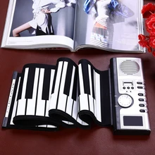 61 Классическая Гибкая силиконовая складная электронная клавиатура для фортепиано, цифровое пианино для детей, музыкальный инструмент