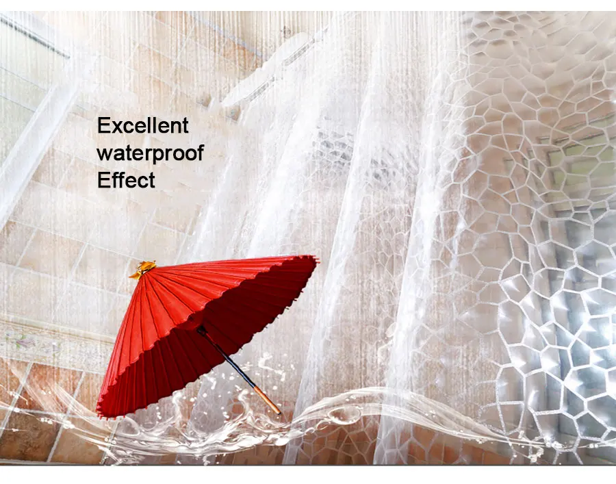 thicken 3D effect water proof water cube shower curtain 2