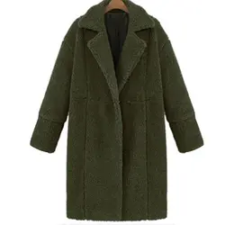 2018 Для женщин дамы Длинные свободные пушистый пальто верхняя одежда кардиган куртка пальто