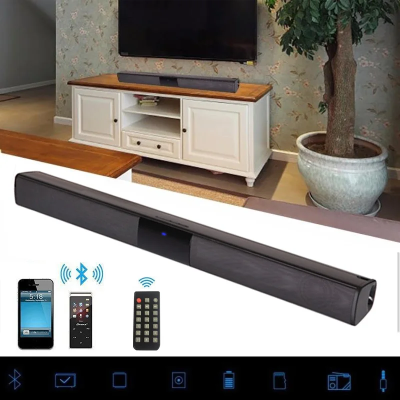 20W Sound Bar Bluetooth Soundbar Column Dual Subwoofers Speaker Home Theater Surround Sound System Hang Wall Built-in 3D Stereo 20W Sound Bar Bluetooth Soundbar Column Dual Subwoofers Speaker Home Theater Surround Sound System Hang Wall Built-in 3D Stereo