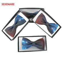 Свадебный модный галстук-бабочка в стиле Галактики, милый галстук-бабочка для мужчин и женщин, вечерние, повседневные, трендовые мужские галстуки-бабочки в подарочной коробке