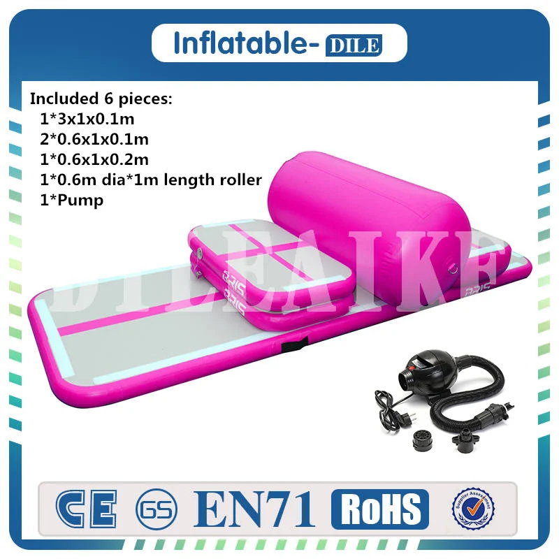 Free Shipping a set (6 Pieces) inflatable gym air track equipment set