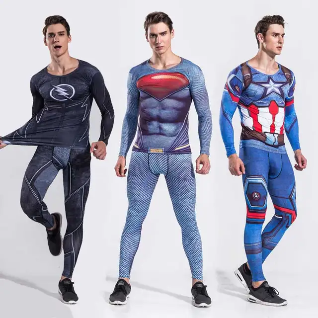Men Long Johns Pro Compression Fitness Winter Quick Dry Gymming Male