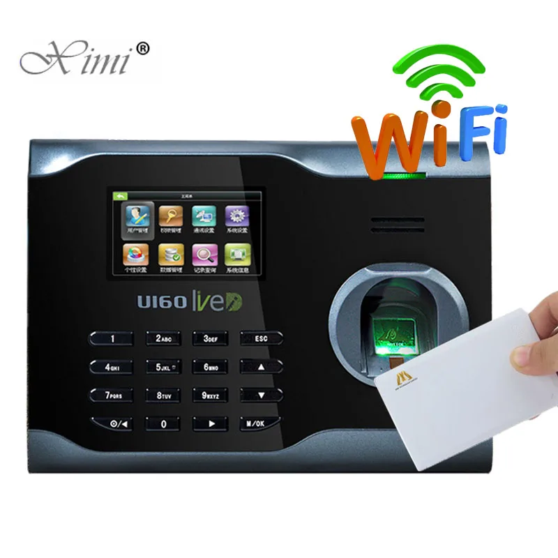 WIFI TCP/IP отпечаток пальца посещаемость времени с 13 56 MHZ MF IC кард-ридер для
