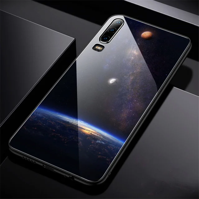 5 Aixuan Стекло чехол для huawei P30 Pro huawei P30 чехол из окрашенного закаленного Стекло силиконовый защитный чехол с полным покрытием Чехлы для iPad Pro - Цвет: 5