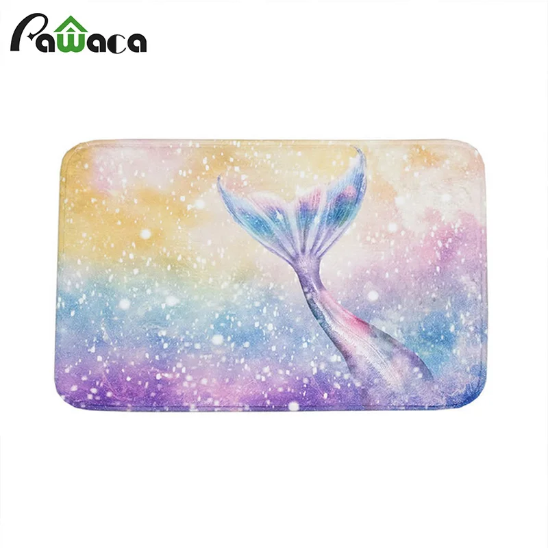 

Floor Mat Anti-slip Water Mermaid Print Absorption Carpet Kitchen Mat Door Mat Kitchen Carpet Toilet Tapete Rug Porch Doormat