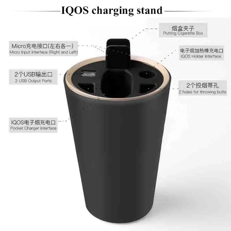 FERSHA Electronic cigarette charger FOR iqos 2.4 Car charger Ashtray Multi-function car for IQOS storage box FERSHA Electronic cigarette charger FOR iqos 2.4 Car charger Ashtray Multi-function car for IQOS storage box