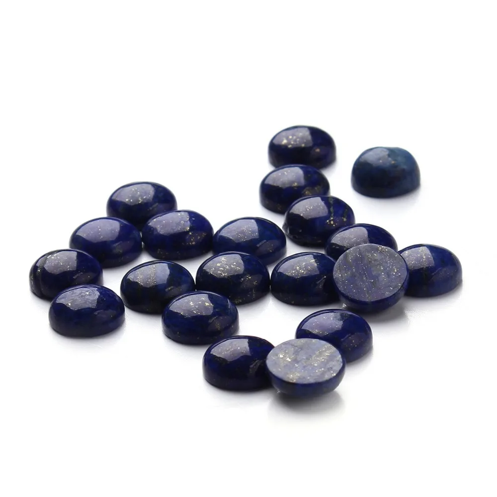 

10pcs Round 4-25mm Lapis Lazuli Decoration Flatback Cabochon Scrapbooking Charms For Jewelry Making Findings Accessories Diy