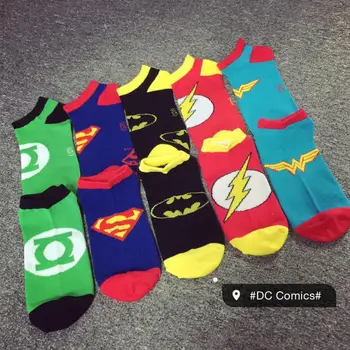 

Women Men Socks Superman Green Lantern Short Socks The Flash Wonder Woman Batman Cartoon Ankle Socks Casual Socks