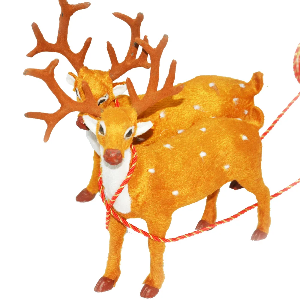 

Hot Selling Newest 2019 Christmas Deer Drag Cart Old Reindeer Sled Car, Trumpet Deer Pull Christmas Gifts, Christmas Decorations