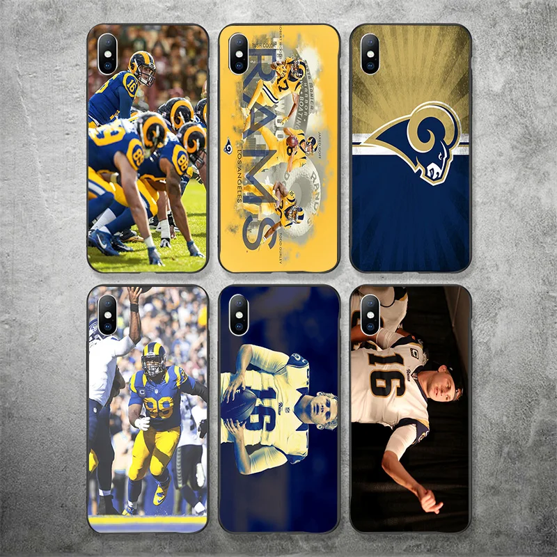 

Yinuoda Los Angeles Rams Phone Case NFL Jared Goff For iPhone Shell DIY Picture Soft TPU Cover X XR XS MAX 7 8 7plus 6 6S 5S SE