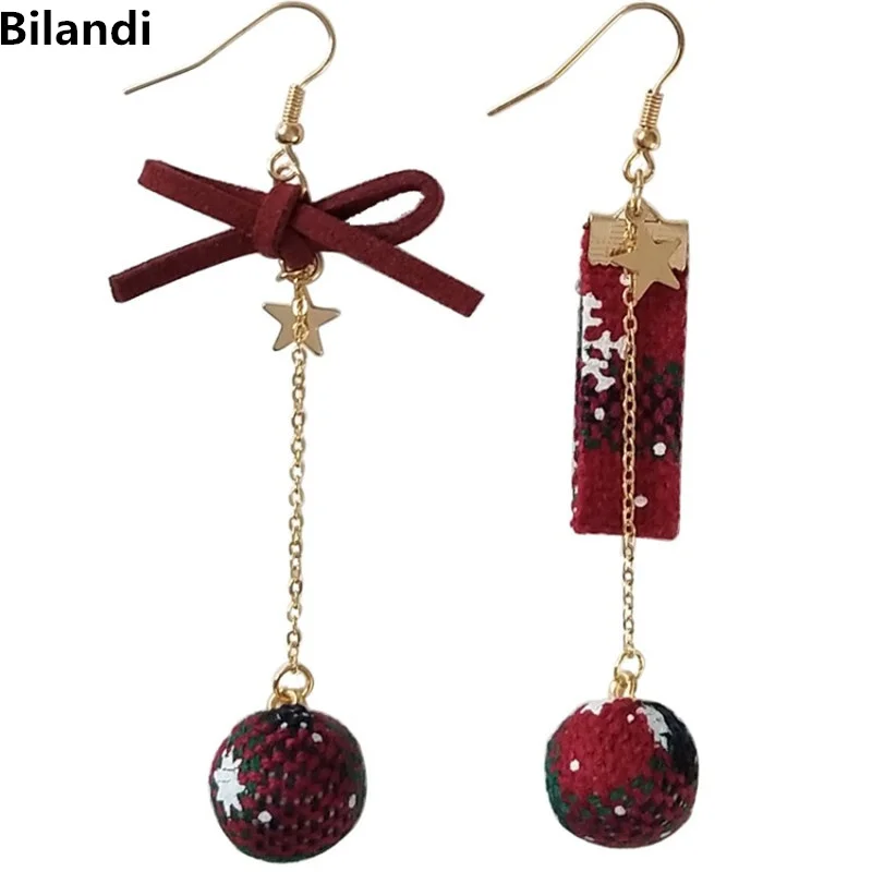 

Delicate Designs Jewelry Wine Color Bowknot Cloth Ball Earrings For Women