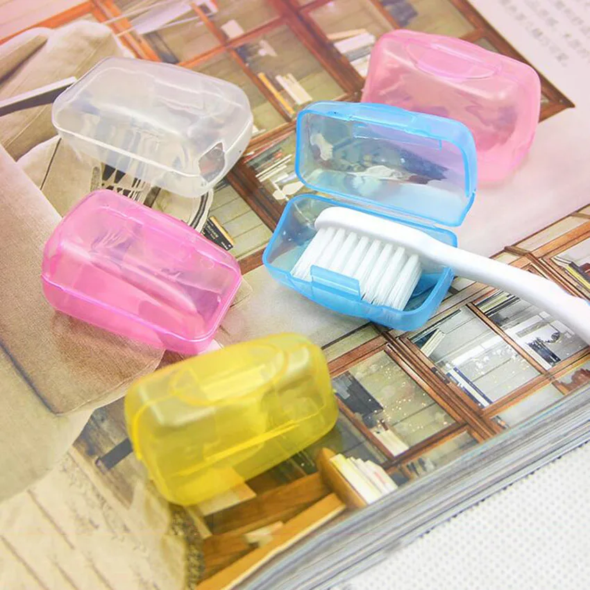 Zerosky 5pcs Portable Travel Toothbrush Head Toothbrush Case Protective