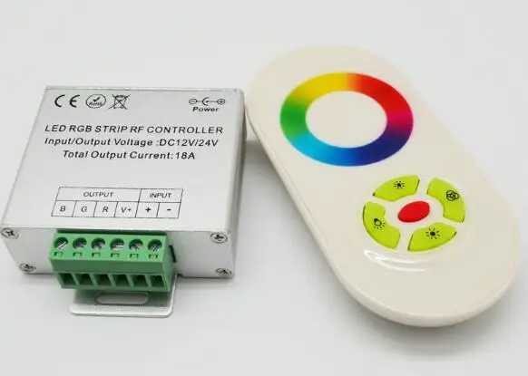 Magic Dream Цвет RGB светодиодный контроллер, DC12, 24 В 5 ключей алюминиевый корпус RF сенсорный RGB контроллер для светодиодный ленты, настенные светильники