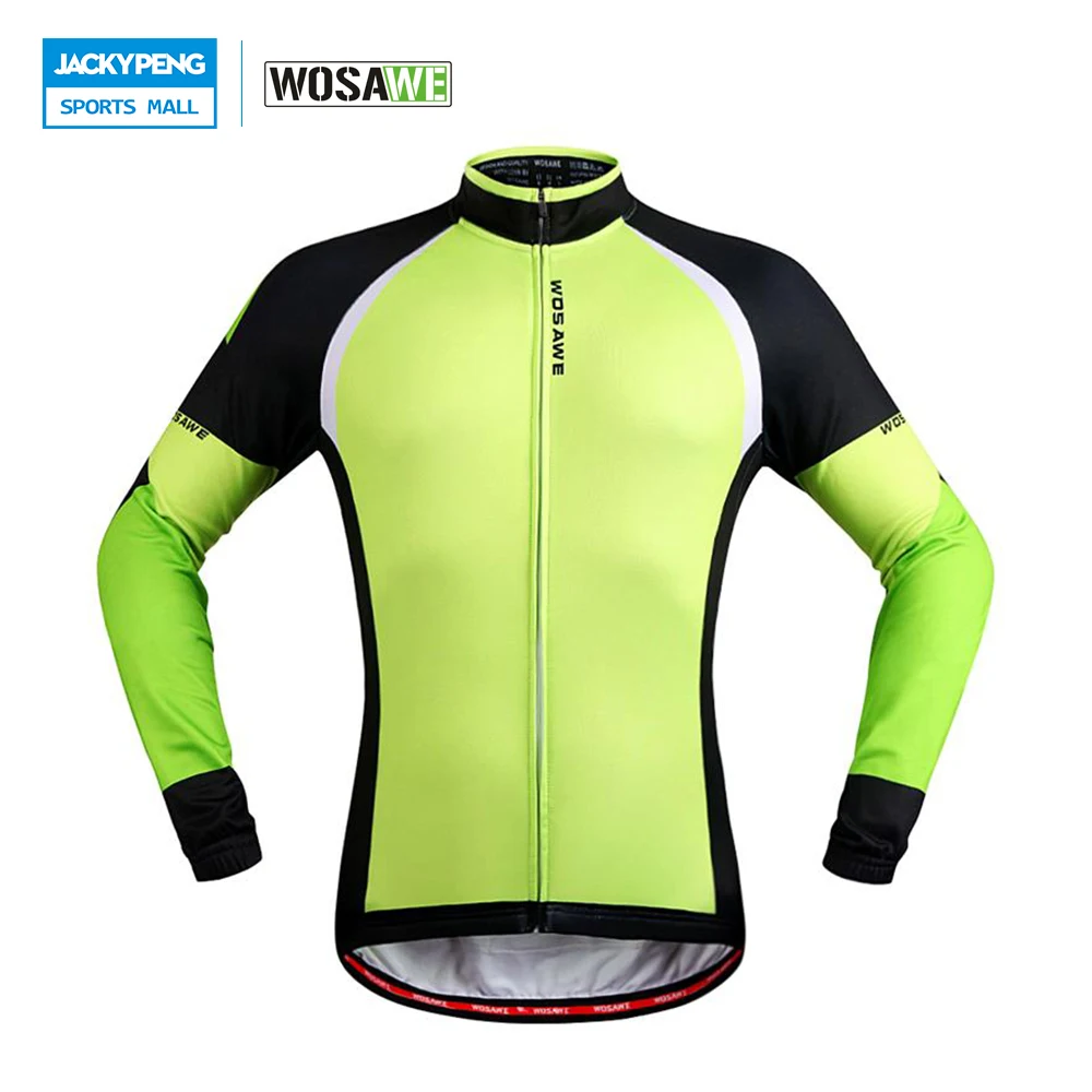 

WOSAWE Winter Thermal Cycling Jacket Reflective Breathable Bike Bicycle Cycle Long Sleeve Wind Coat Windproof Jersey Jackets