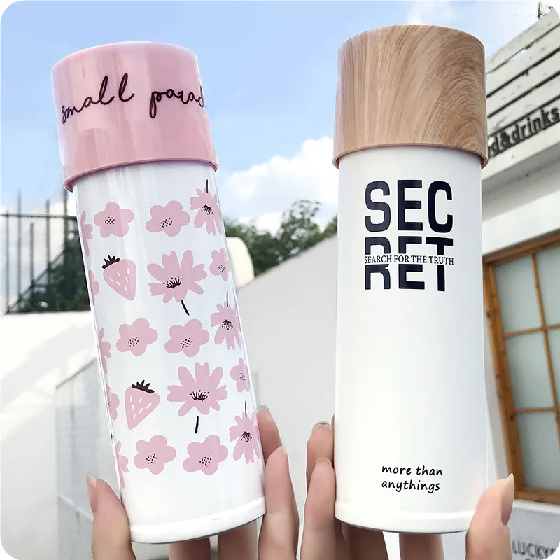 

Fashion 350ml Colorful Printed 304 Stainless Steel Thermoses Portable Vacuum Flasks With Rope For Keep Cold&Hot Wholesale