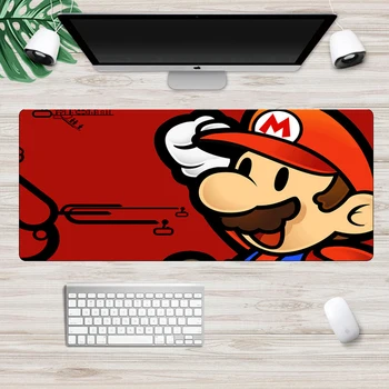

Large 70x30cm Mario Mouse pad Cartoon Natural Rubber Lockedge Edge Gaming Mouse Pad Gamer Otaku Keyboard Computer Desk Mat