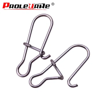 

100pcs/lot Stainless Steel Fishing Connector 1# 2# Fishing Accessory Strong Drag 18 28KG 16 21mm Fishing Tool Snap Accessories