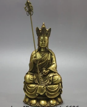 

Tibet Buddhism Temple Brass Copper Jizo Ksitigarbha Tangseng Xuanzang Statue