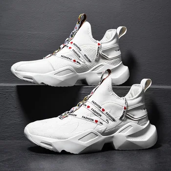 

2020 Fashion Week Show Style Men Shoe Hot Sale Men Sneakers Increase Breathable Quality Men Casual Shoes Light Weight Soft Shoes