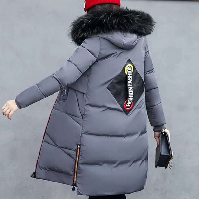 2017 New winter coat women long jacket Collar Hooded Woman Parka Womens cotton padded Coats Thick Jacket+23 (1)