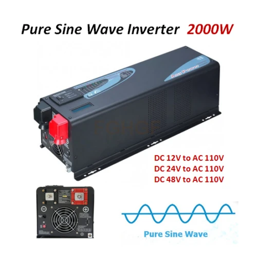 Чистая синусоида Инвертор солнечной энергии инвертор 4000/5000/6000 Вт 24 В/48 В постоянного тока сплит-фазы - Цвет: 2000W 12V