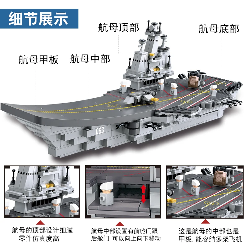 0537A 1001pcs Warship Constructor Model Kit Blocks Compatible LEGO Bricks Toys for Boys Girls Children Modeling 0537A 1001pcs Warship Constructor Model Kit Blocks Compatible LEGO Bricks Toys for Boys Girls Children Modeling