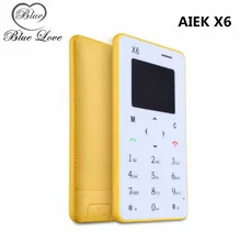 Ultra Thin AIEK X6 With English Arabic Russian Keyboard Low Radiation mini pocket students personality children phone