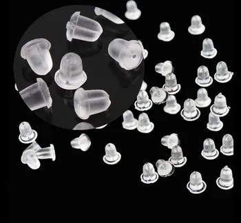 

100pcs/lot Rubber Earring Backs Stoppers Ear Post Nuts 4x4mm Safety Guard Cap DIY Jewelry Making Findings Accessory