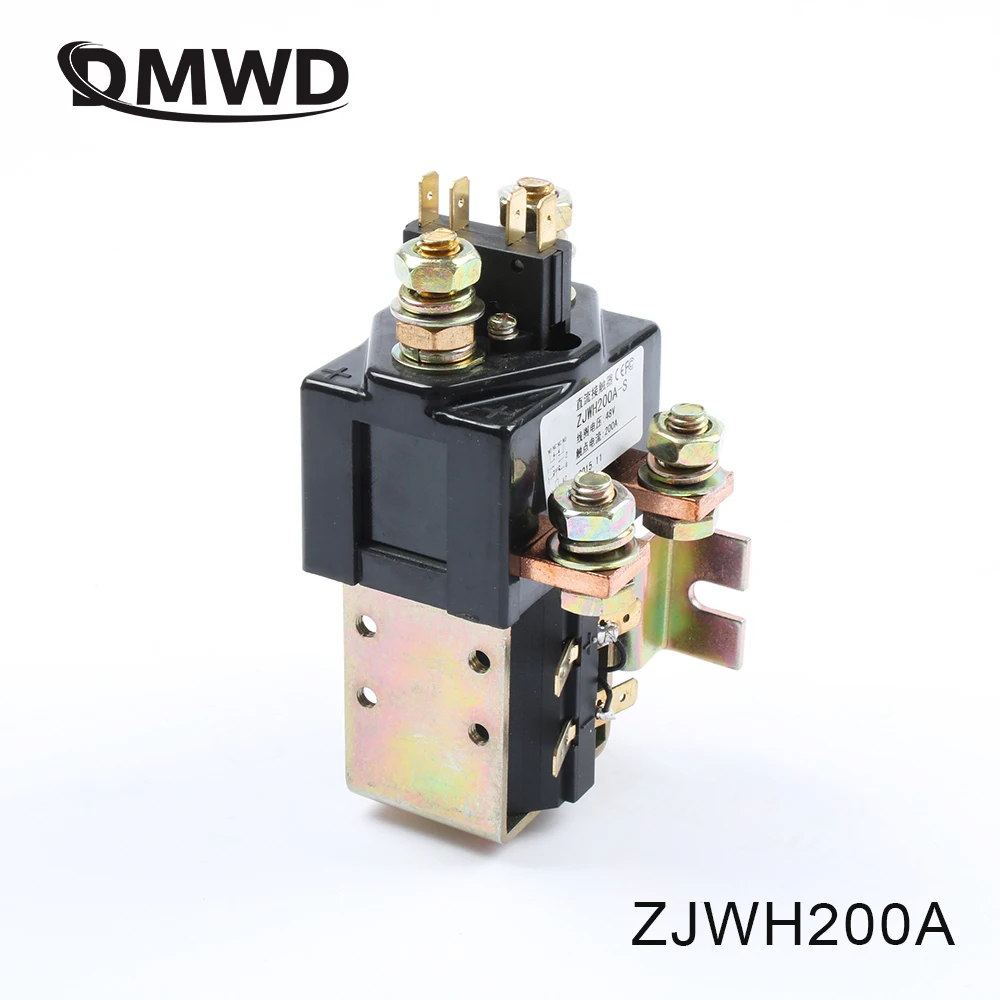 Motor da Bomba do Guincho do Carro Não + nc 48 60 72 200a dc Contator Zjwh200a-s Empilhadeira Segurando Desenho Grab Wehicle Sw181-s 12 v 24 36