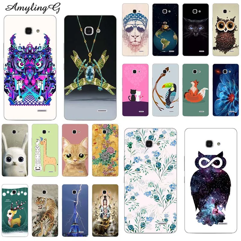 

Fashion Print Phone Cases For Infinix Note 2 Note2 X600 5.98"Soft Silicone TPU Case HD Cover Coque Print painting style Owl Cat